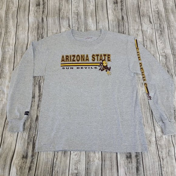 Arizona State Sun Devils Youth Shirt JanSport Gray Long Sleeve Youth Size Medium - Picture 1 of 8